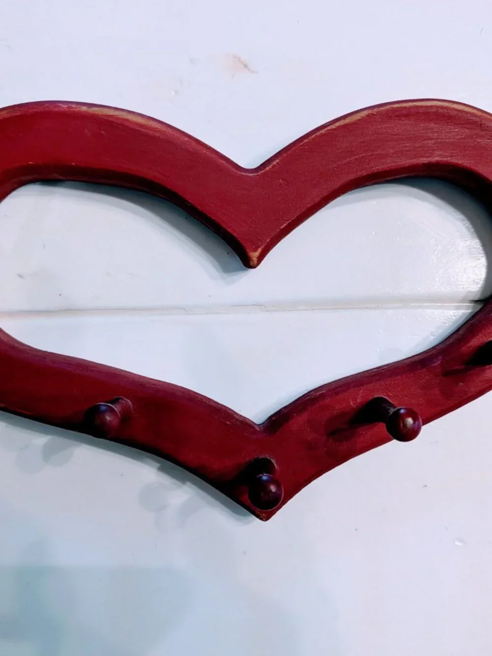 VTG Entryway Heart Hanging Key Holder & Welcome Village Houses Cottagecore 80s